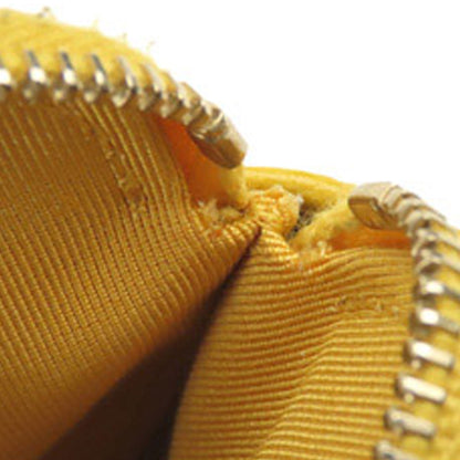 CC Caviar Leather Wallet on Chain Yellow