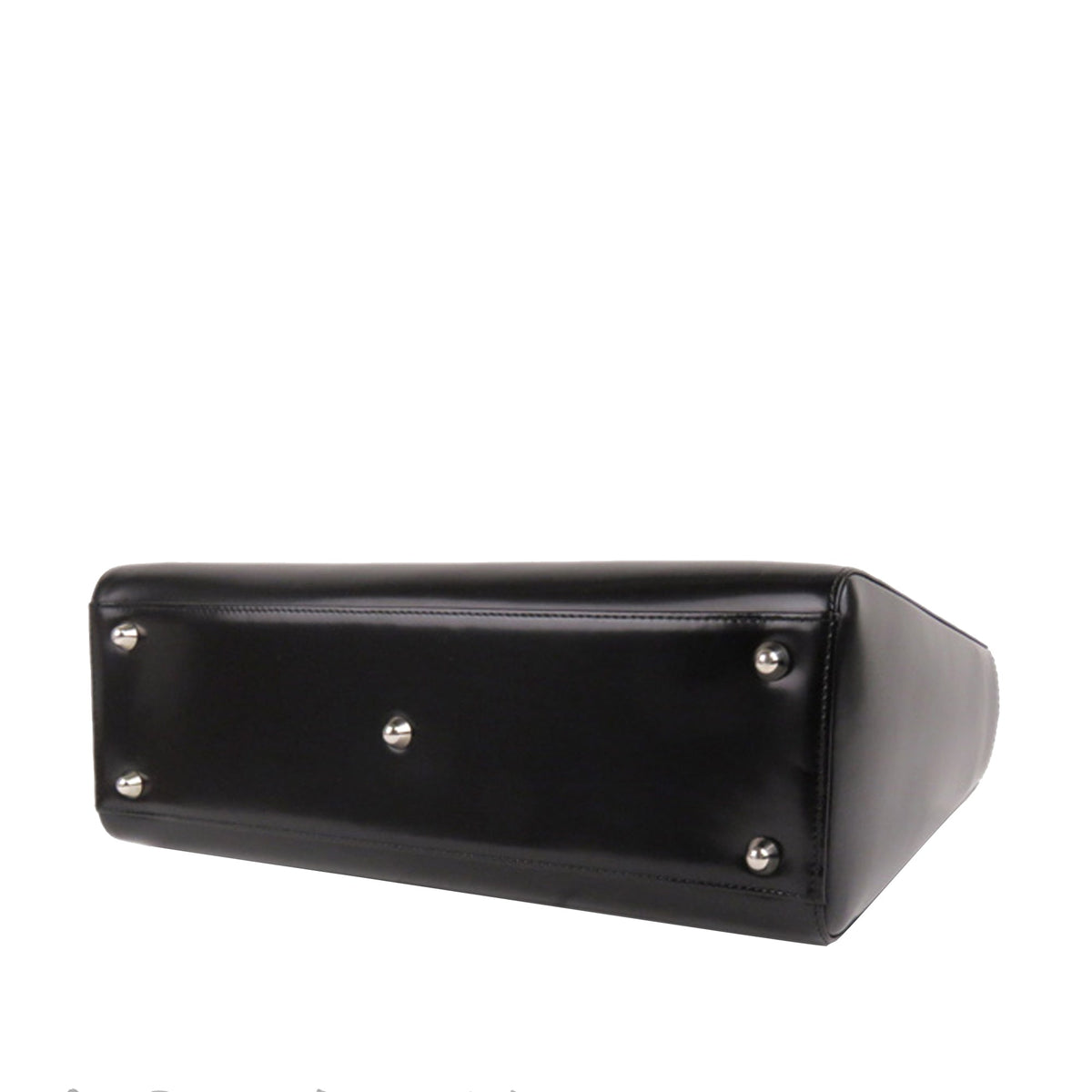 Large Lady Dior Leather Satchel in Black with SHW