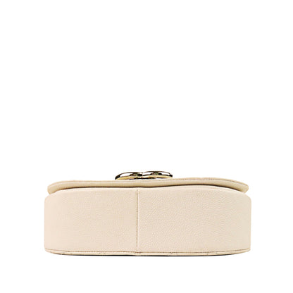 CC Timeless Caviar Leather Satchel in White with SHW
