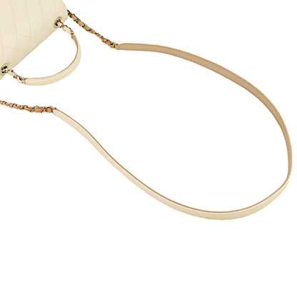 CC Timeless Caviar Leather Satchel in White with SHW