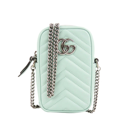 Gucci GG Marmont Matelasse Leather Crossbody Bag Green