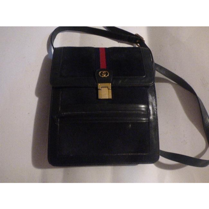 Gucci Ophidia Clutch Ac Suedeleather Two Way Messengerclutchcross Body Navy Suedelthrsherry Stripe A