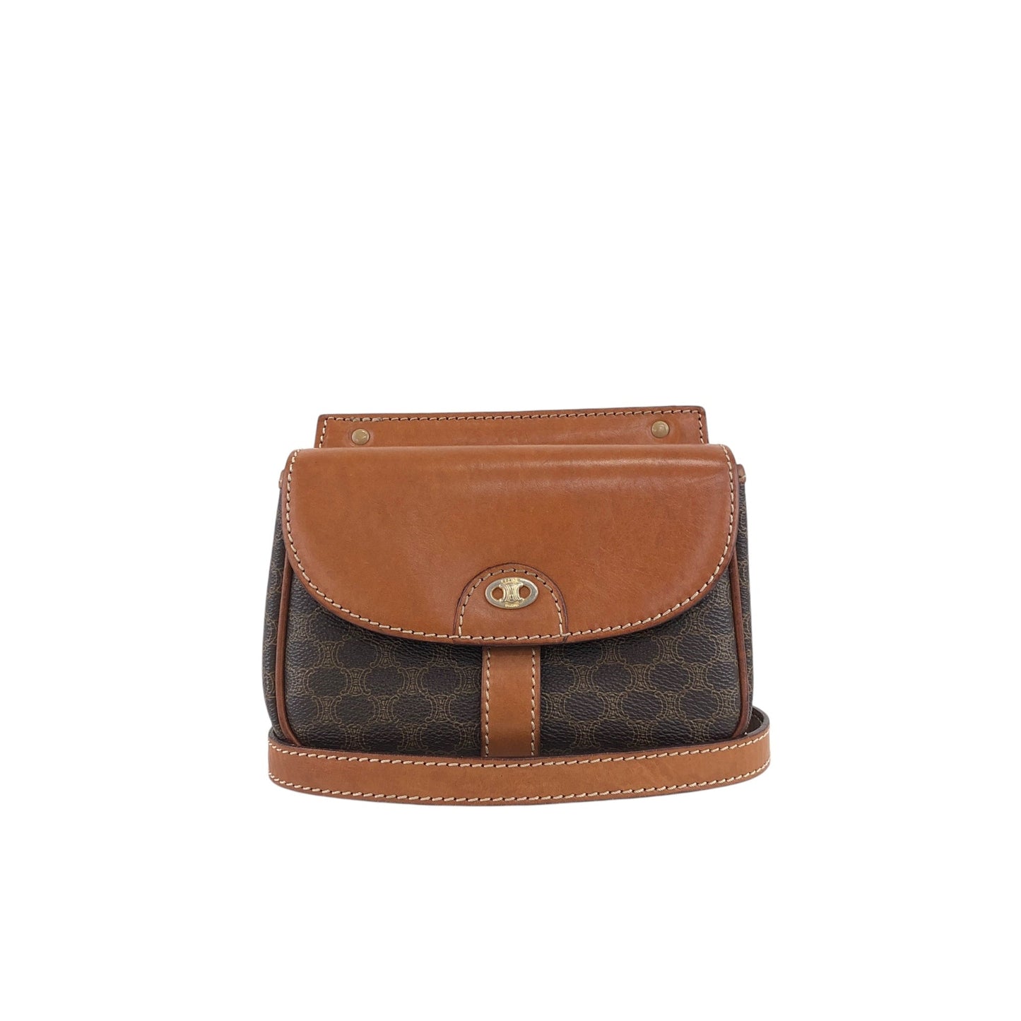 CELINE  Shoulder bag Brown Vintage nwujcb