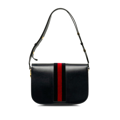 Gucci 1955 Horsebit Web Shoulder Bag (SHG-K3r9Rb)
