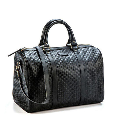 Gucci 449646 000926 GG Boston Women's Black Microguccissima Calf-Skin Leather Handbag (GG2059)