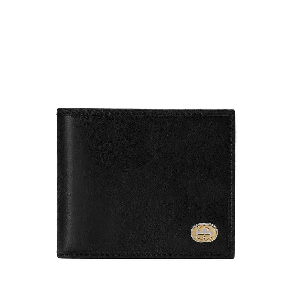 Gucci 575985 1GZ0X 1000 Men's Black Morpheus Fluffy Calf-Skin Leather GG Wallets (GGMW2026)