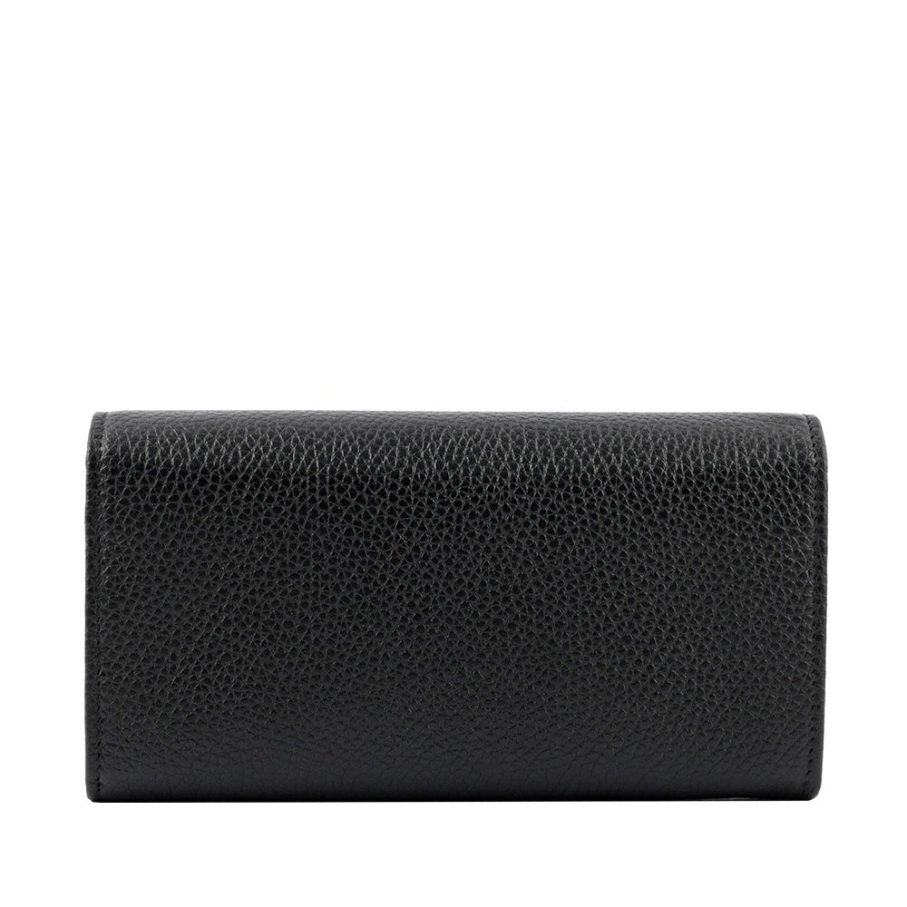 Gucci 598206 A7M0G 1000 Soho Women's Black Calf-Skin Leather Flap-Closure Wallets (GGWW3608)