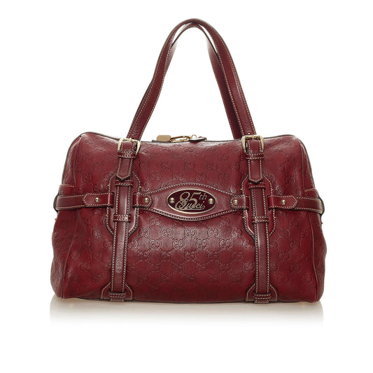 Gucci 85th Anniversary Guccissima Leather Boston Bag