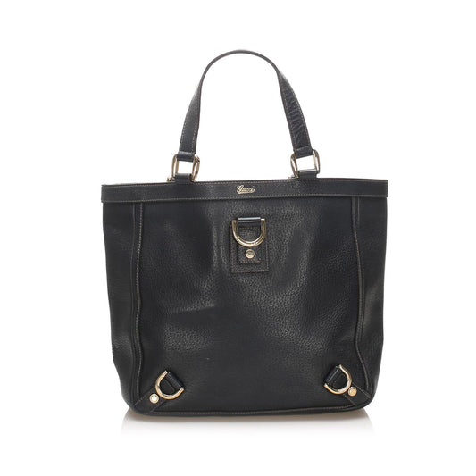 Gucci Abbey-D Ring Leather Tote Bag (SHG-14510)