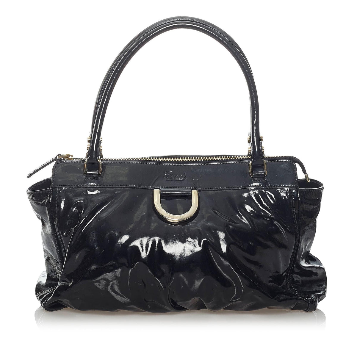 Gucci Abbey D-Ring Patent Leather Handbag (SHG-37233)