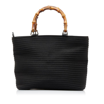 Gucci Bamboo Canvas Satchel (SHG-FgYljs)