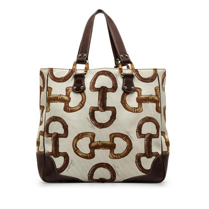 Gucci Bamboo Horsebit Tote (SHG-S7HTdu)