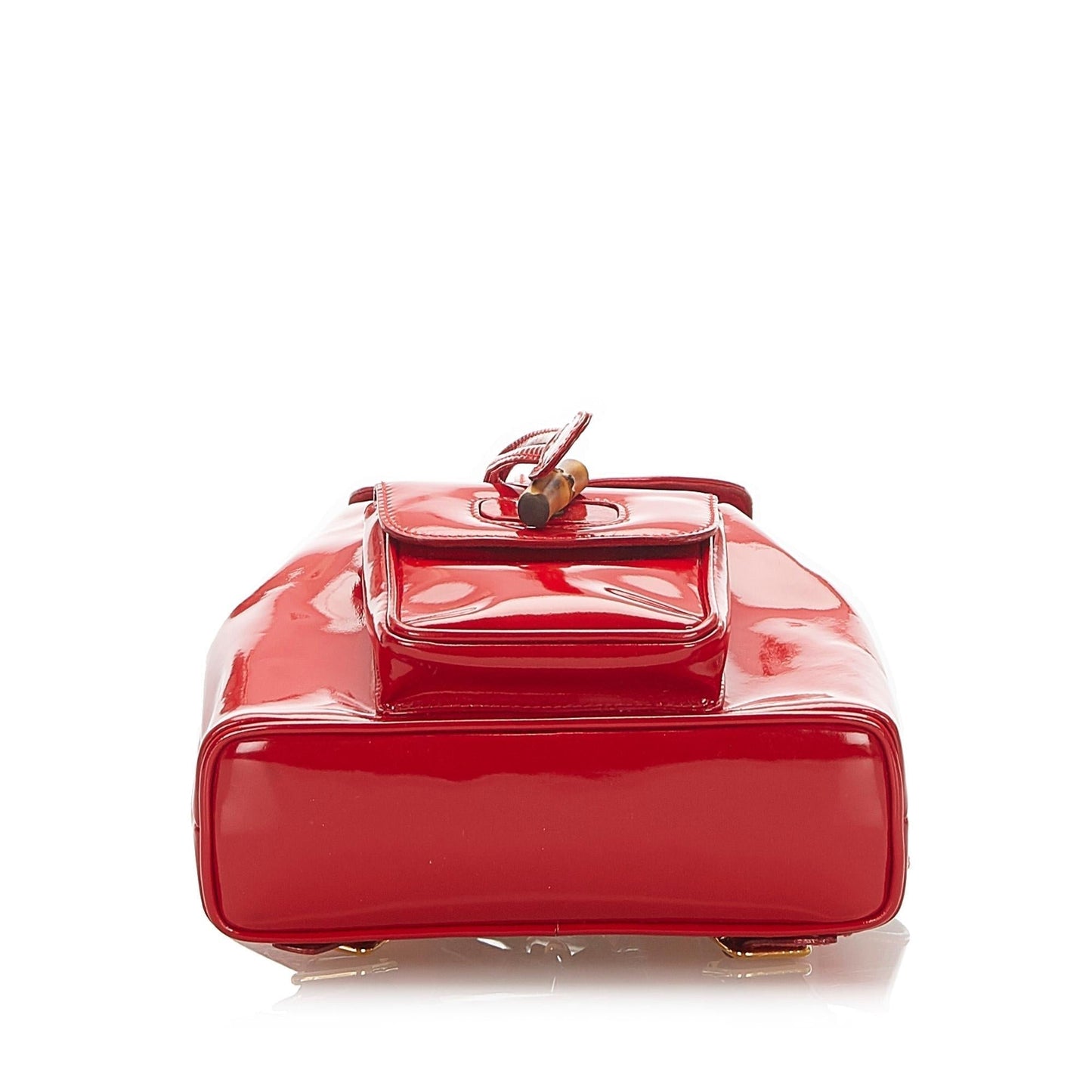 Gucci Bamboo Patent Leather Drawstring Backpack