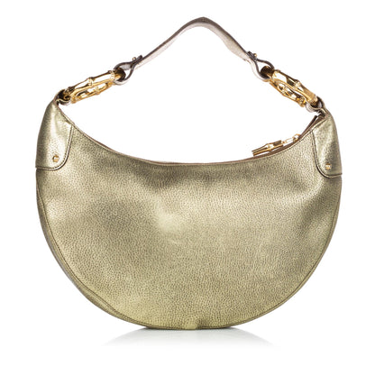 Gucci Bamboo Ring Leather Hobo Bag