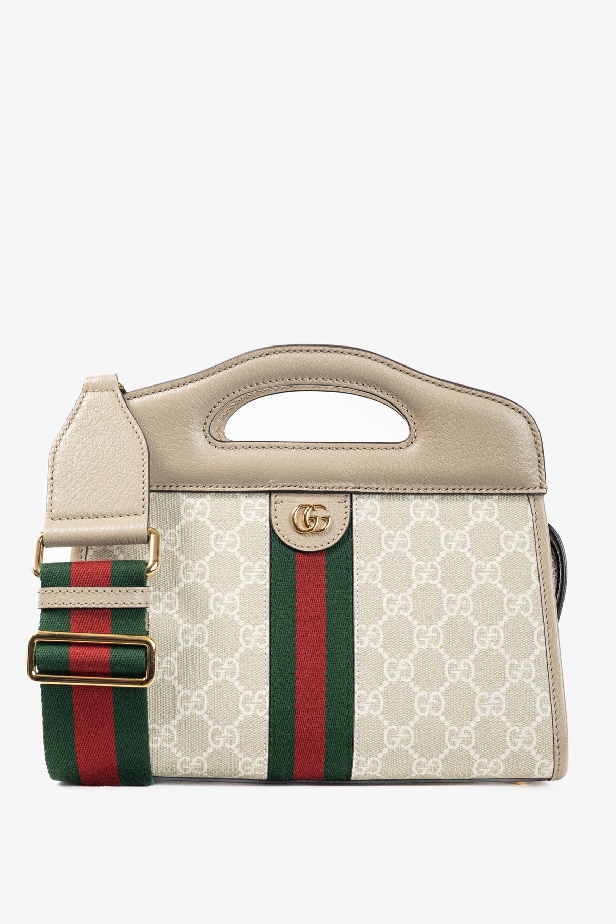 Gucci Small Ophidia Neutrals GG Supreme Canvas Tote Bag