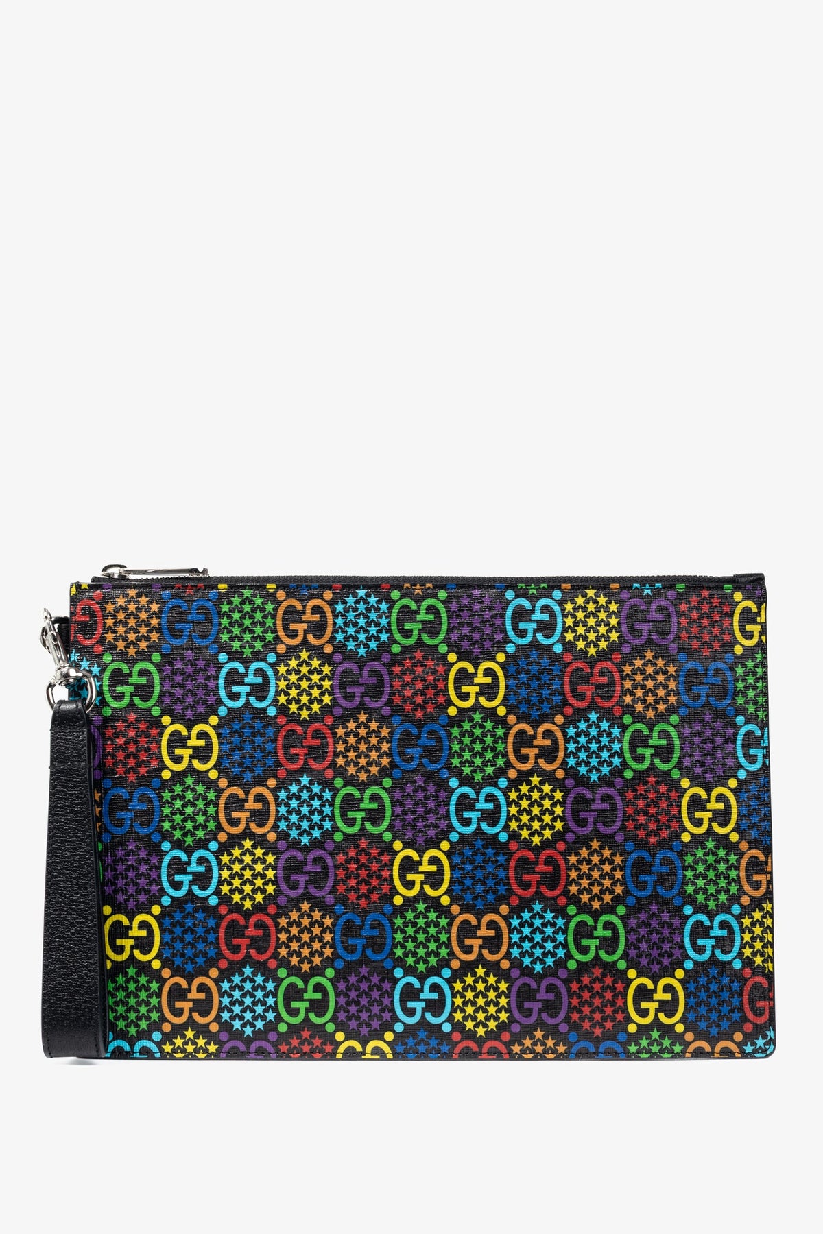 Gucci Black-Multi GG Psychedelic Zip Pouch