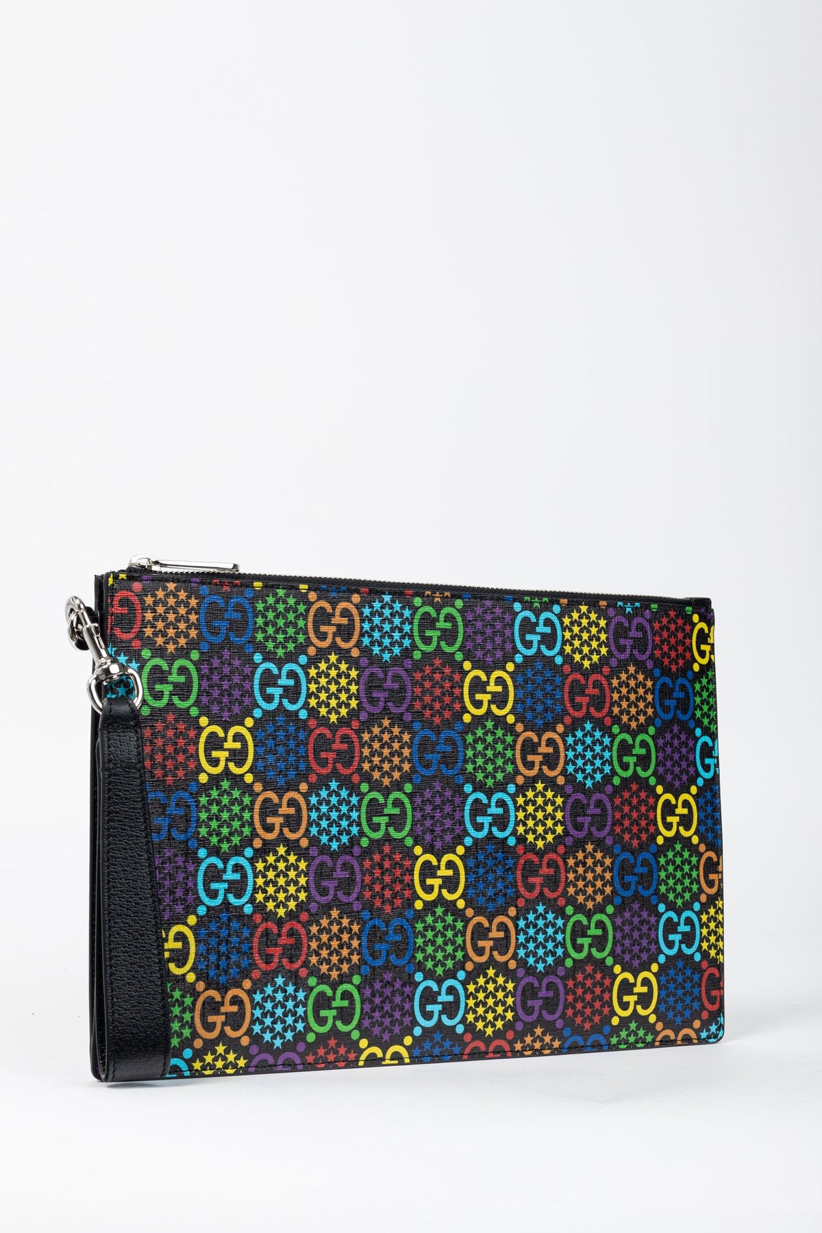 Gucci Black-Multi GG Psychedelic Zip Pouch