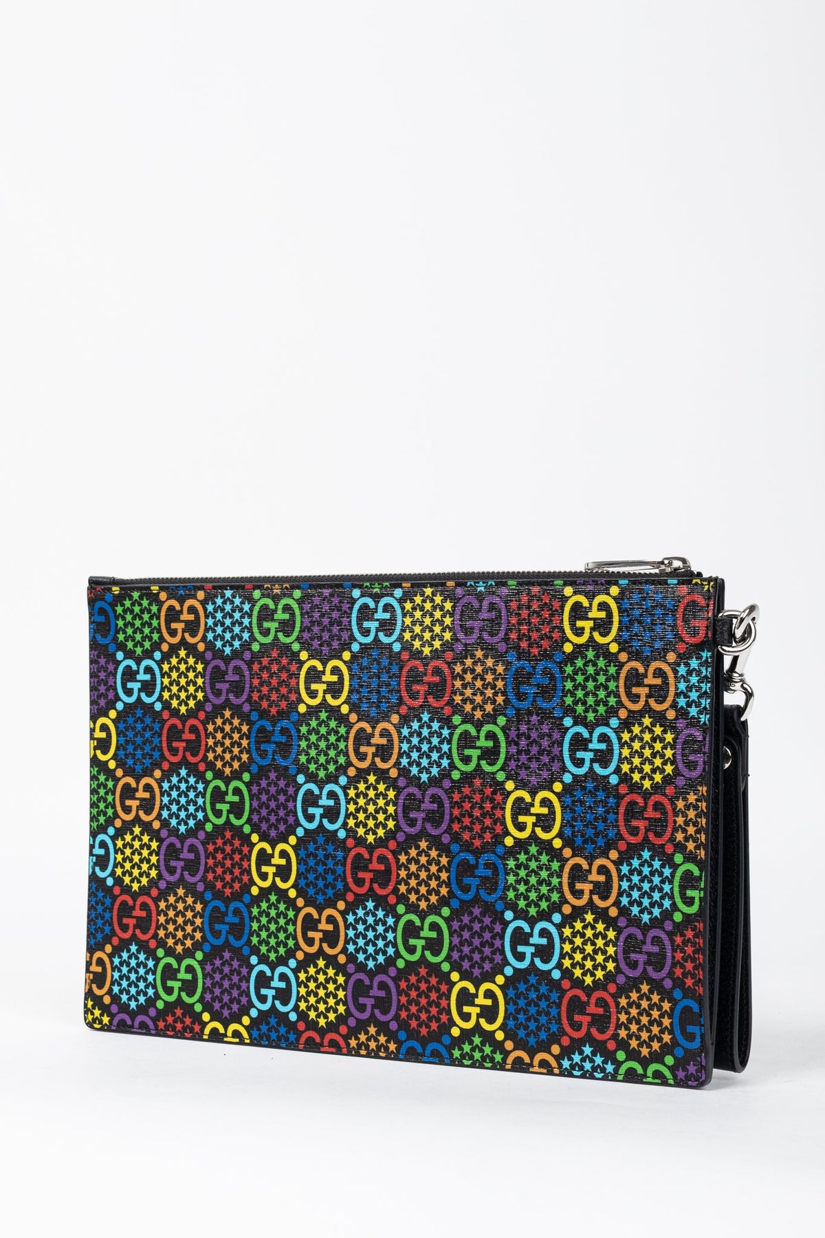 Gucci Black-Multi GG Psychedelic Zip Pouch