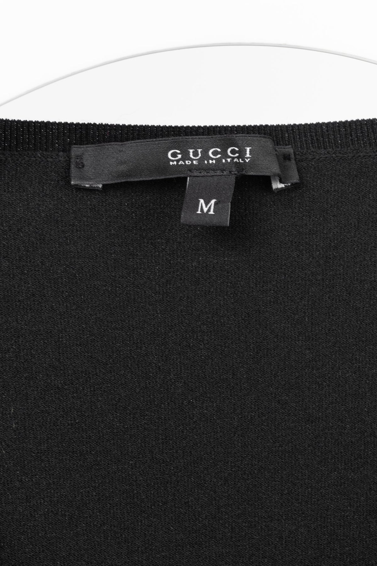 Gucci SS/11 Black Cotton-Blend Lace-Up Pullover