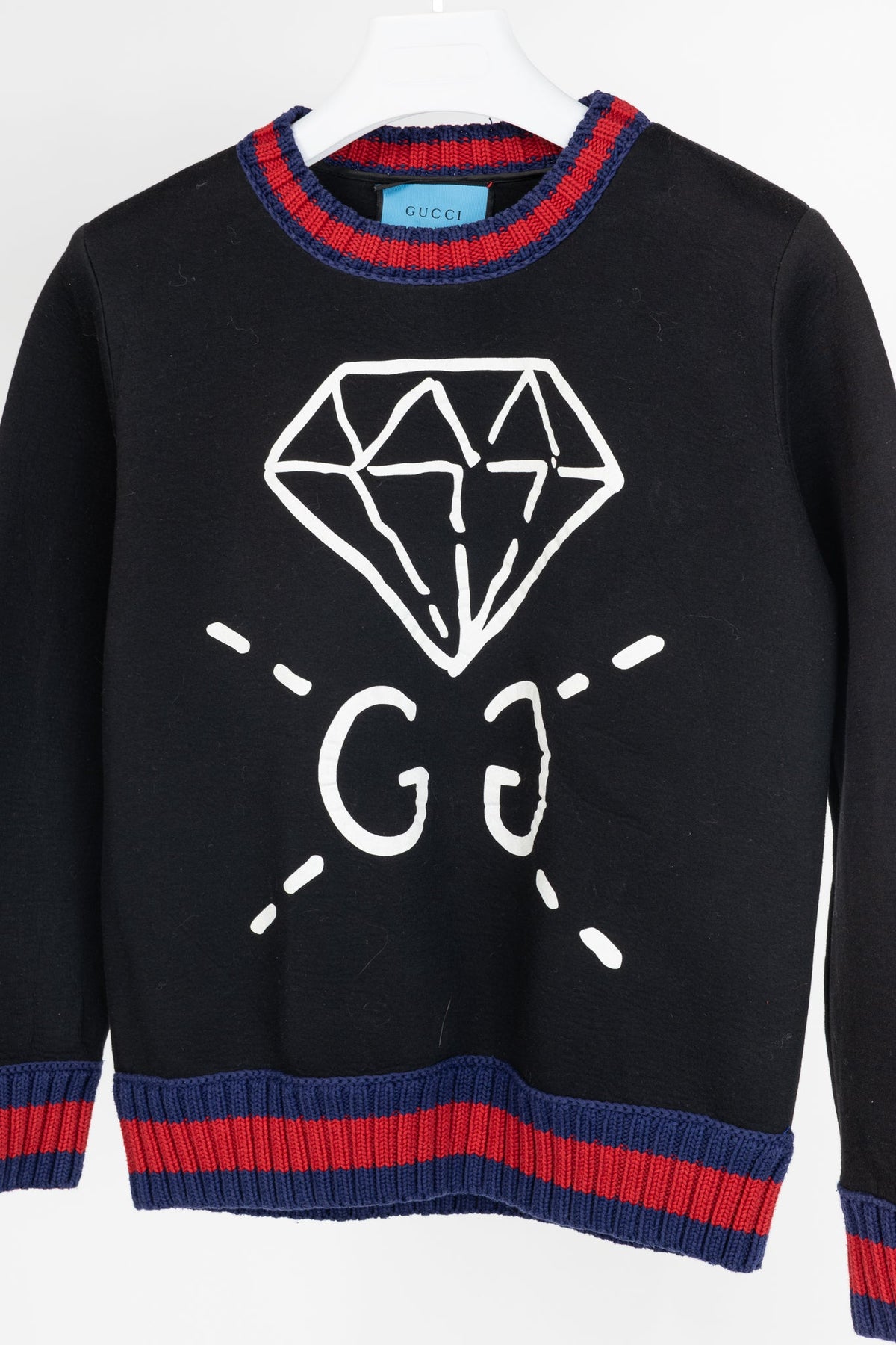 Gucci x GucciGhost AW/16 Black Graphic Neoprene Sweatshirt