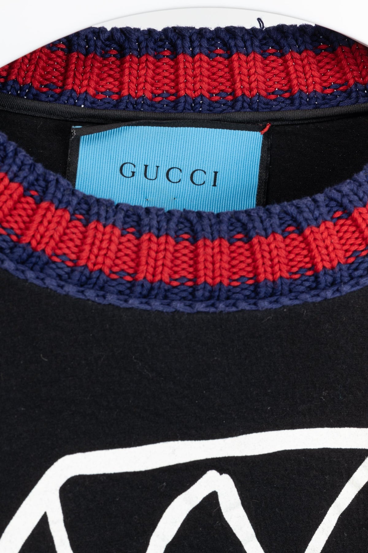 Gucci x GucciGhost AW/16 Black Graphic Neoprene Sweatshirt