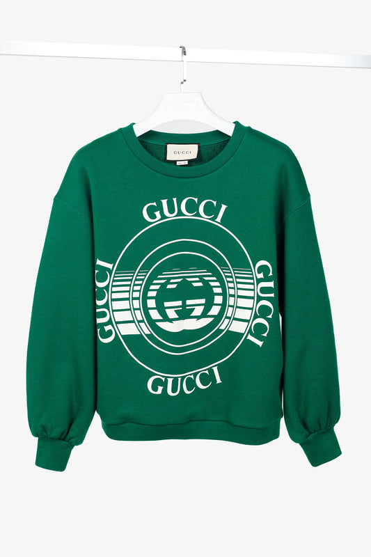 Gucci Forest Cotton Interlocking G Logo Sweatshirt