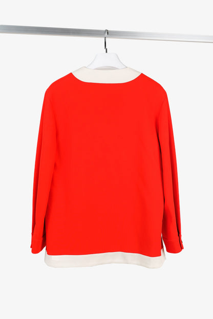 Gucci Cruise 2020 Red Cady Contrast-Detail Cardigan
