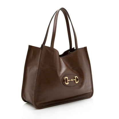 Gucci Calfskin 1955 Horsebit Tote (SHF-18048)