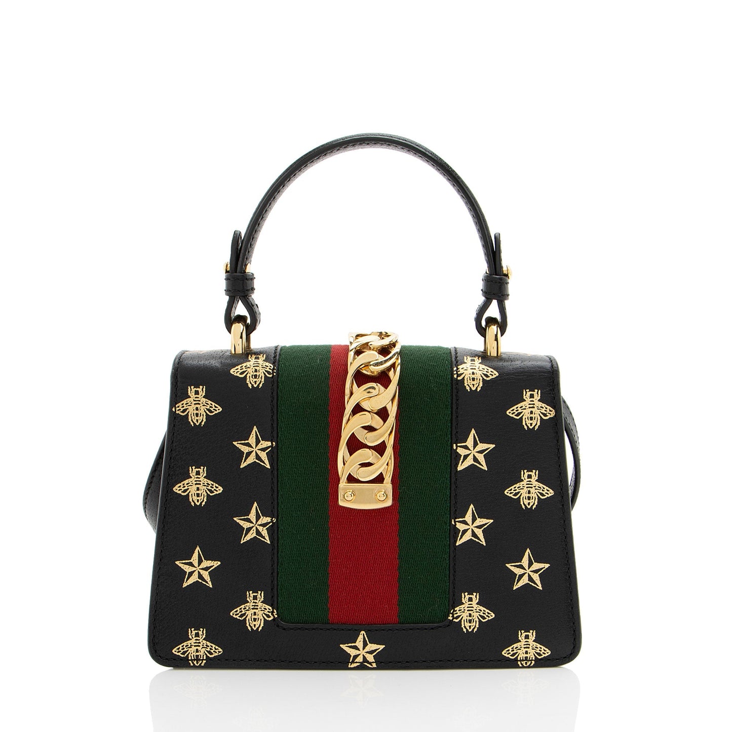 Gucci Calfskin Bee & Star Sylvie Mini Top Handle