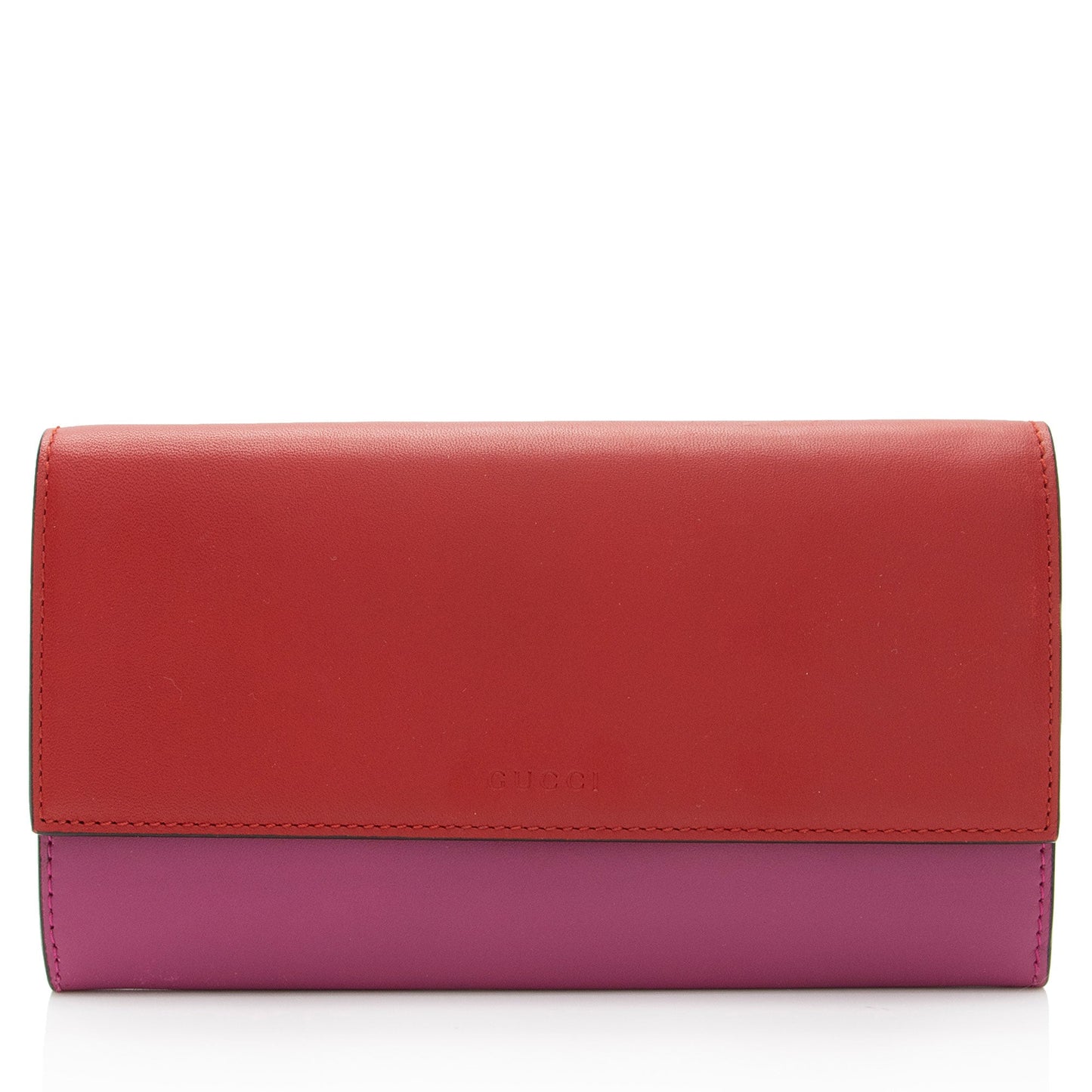 Gucci Calfskin Two-Tone Continental Wallet (SHF-fQrh9H)
