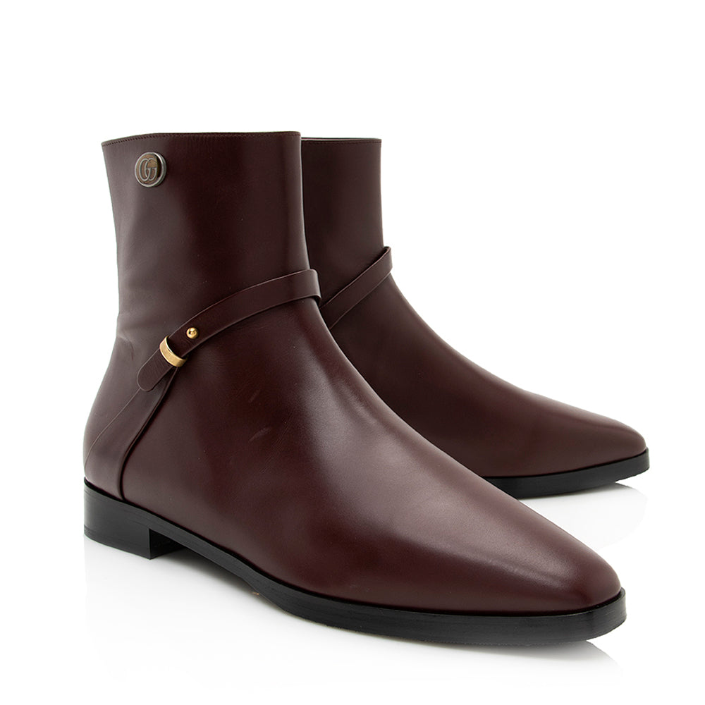 Gucci Calfskin Emblem Boots - Size 10 / 40 (SHF-21006)