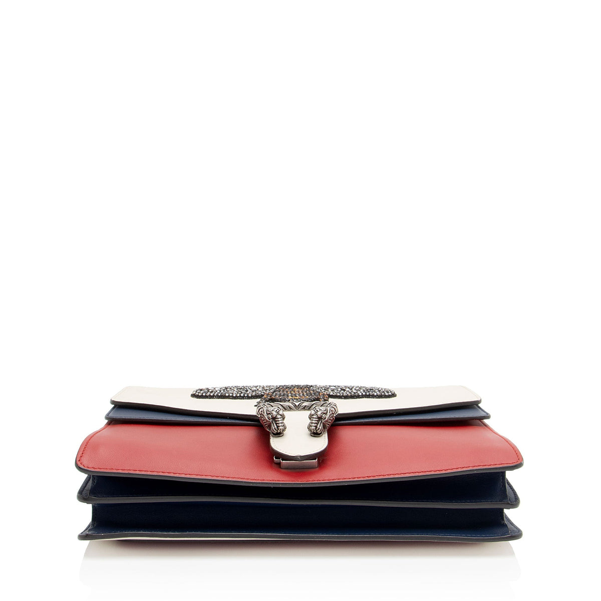 Gucci Calfskin Embroidered Dionysus Bee Medium Shoulder Bag