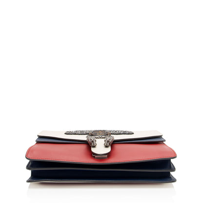 Gucci Calfskin Embroidered Dionysus Bee Medium Shoulder Bag