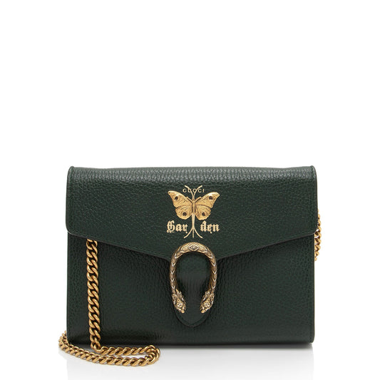 Gucci Calfskin Garden Dionysus Chain Wallet