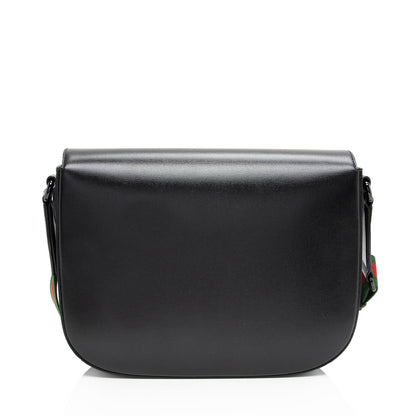 Gucci Calfskin Web Horsebit 1955 Shoulder Bag (SHF-SQoWjr)