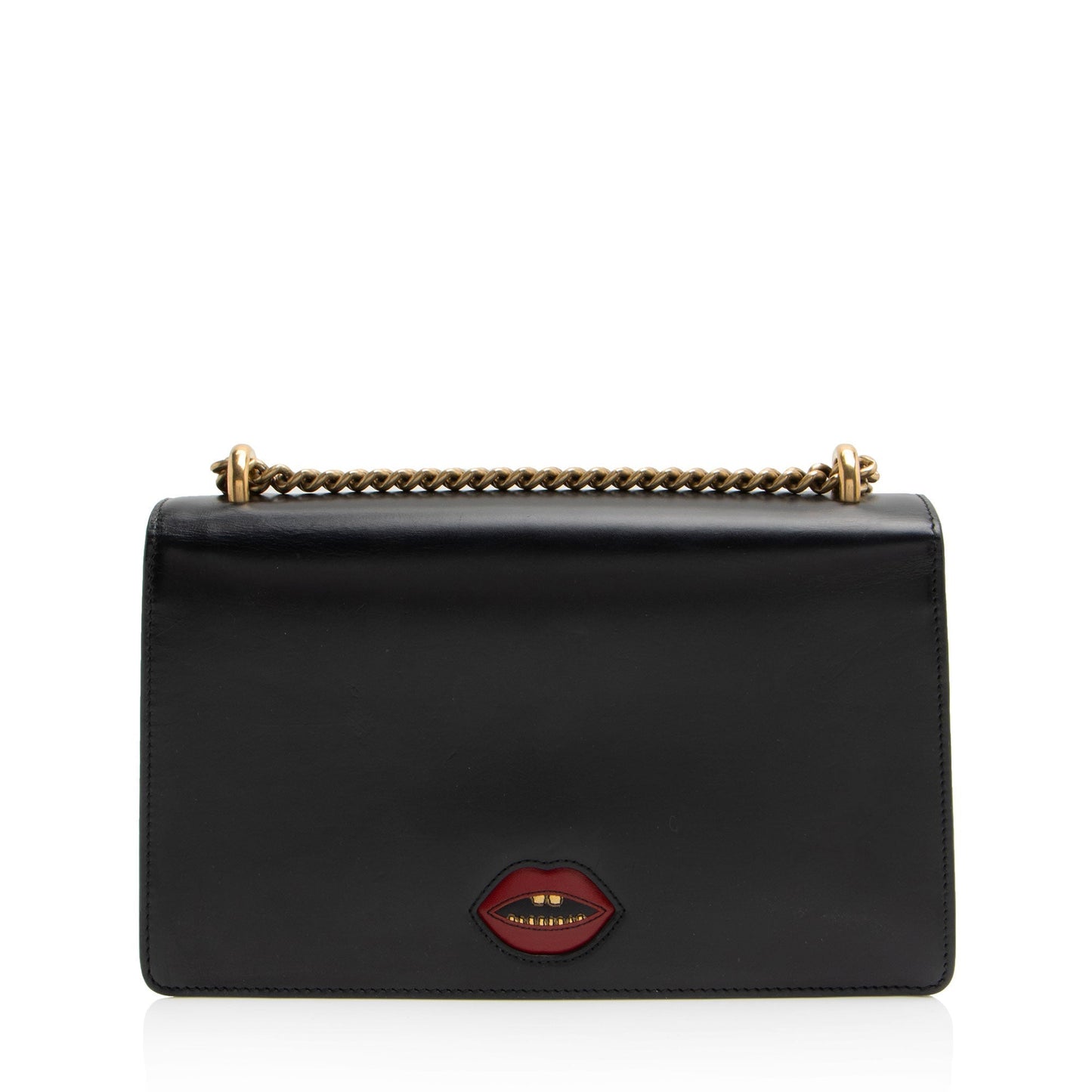 Gucci Calfskin Malaga Kid Heart GG Marmont Small Flap Bag