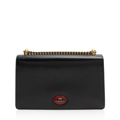 Gucci Calfskin Malaga Kid Heart GG Marmont Small Flap Bag