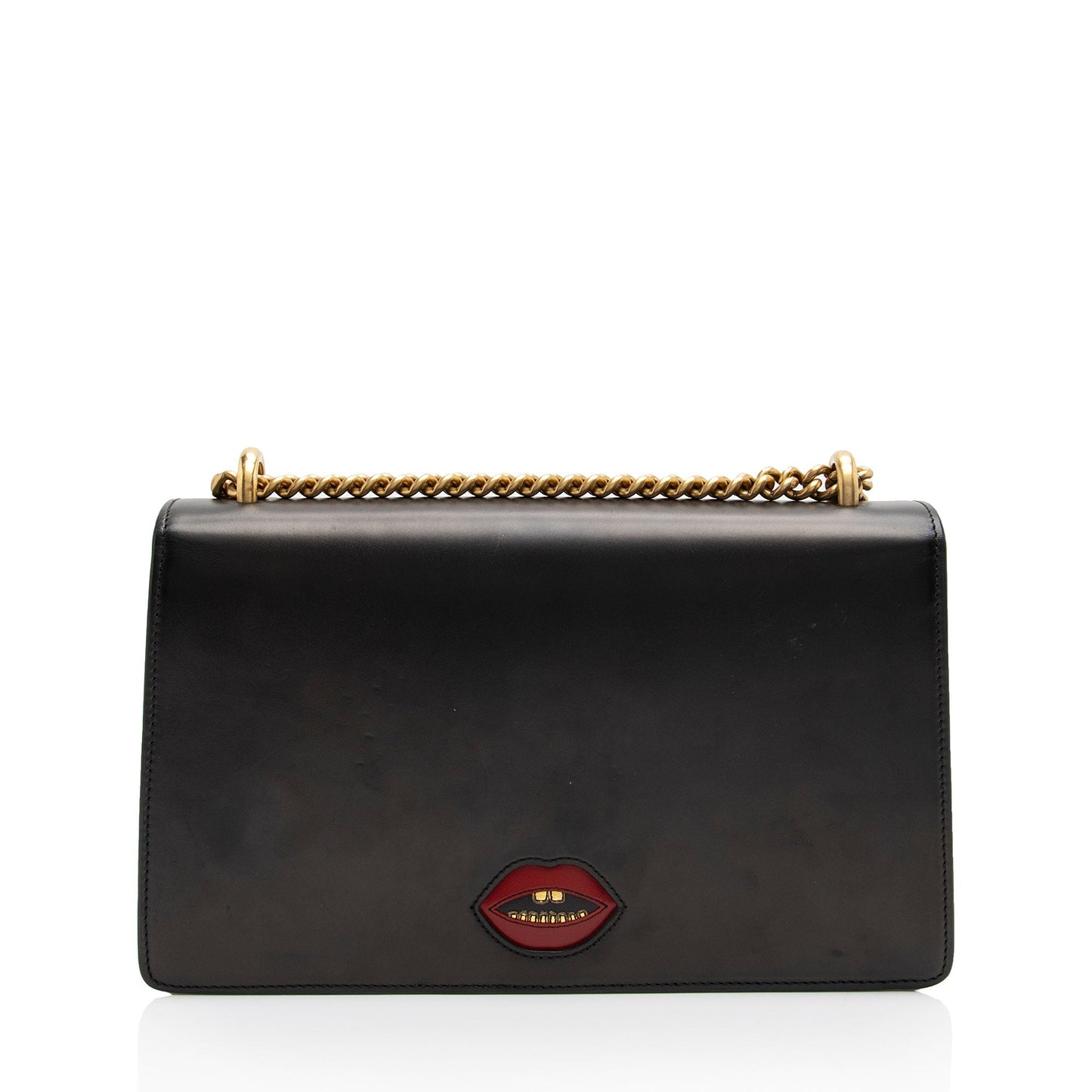 Gucci Calfskin Malaga Kid Heart GG Marmont Small Flap Bag