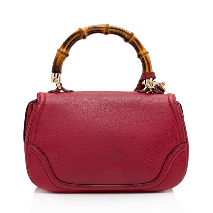 Gucci Calfskin New Bamboo Top Handle (SHF-v2KUgA)