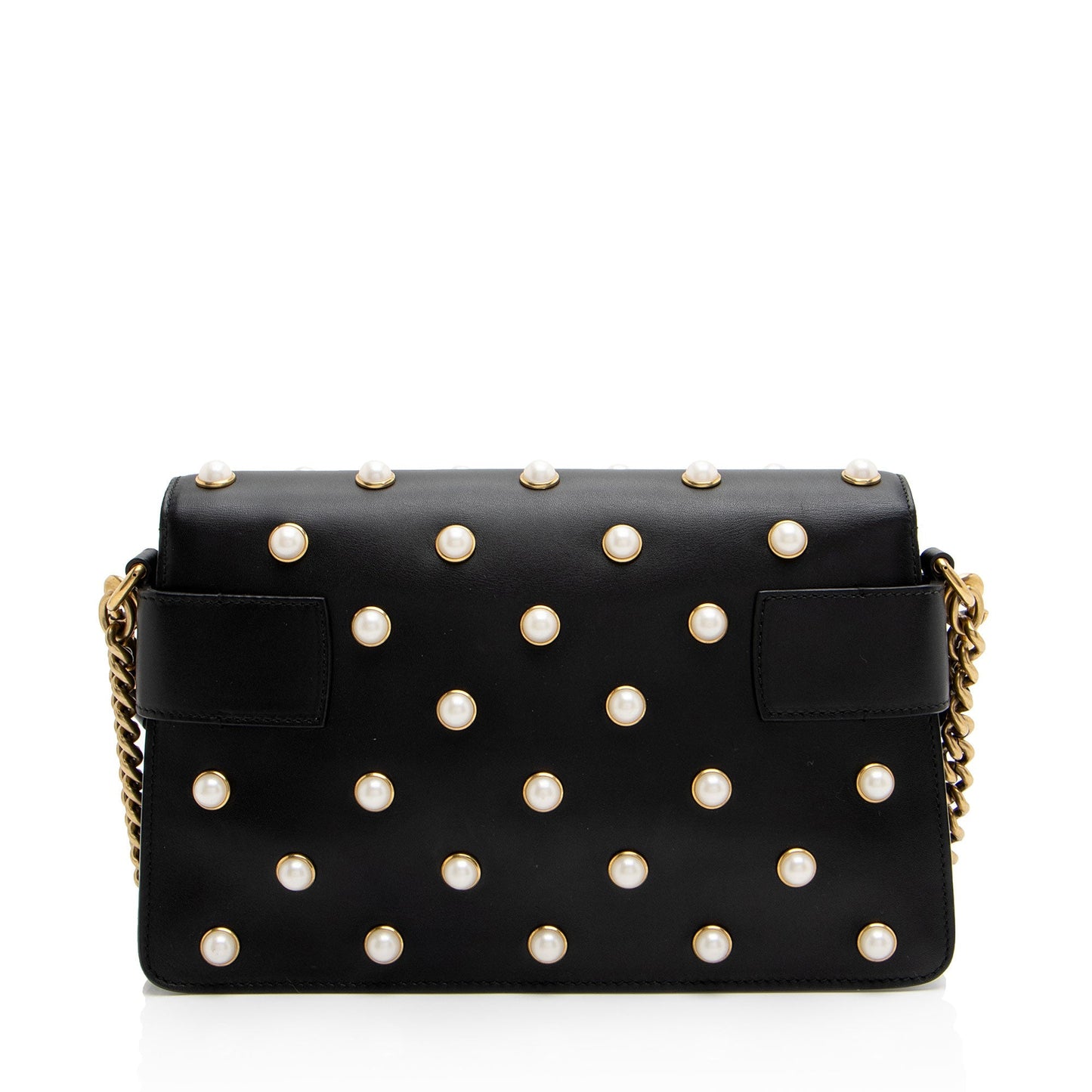 Gucci Calfskin Pearl Tiger Broadway Mini Shoulder Bag