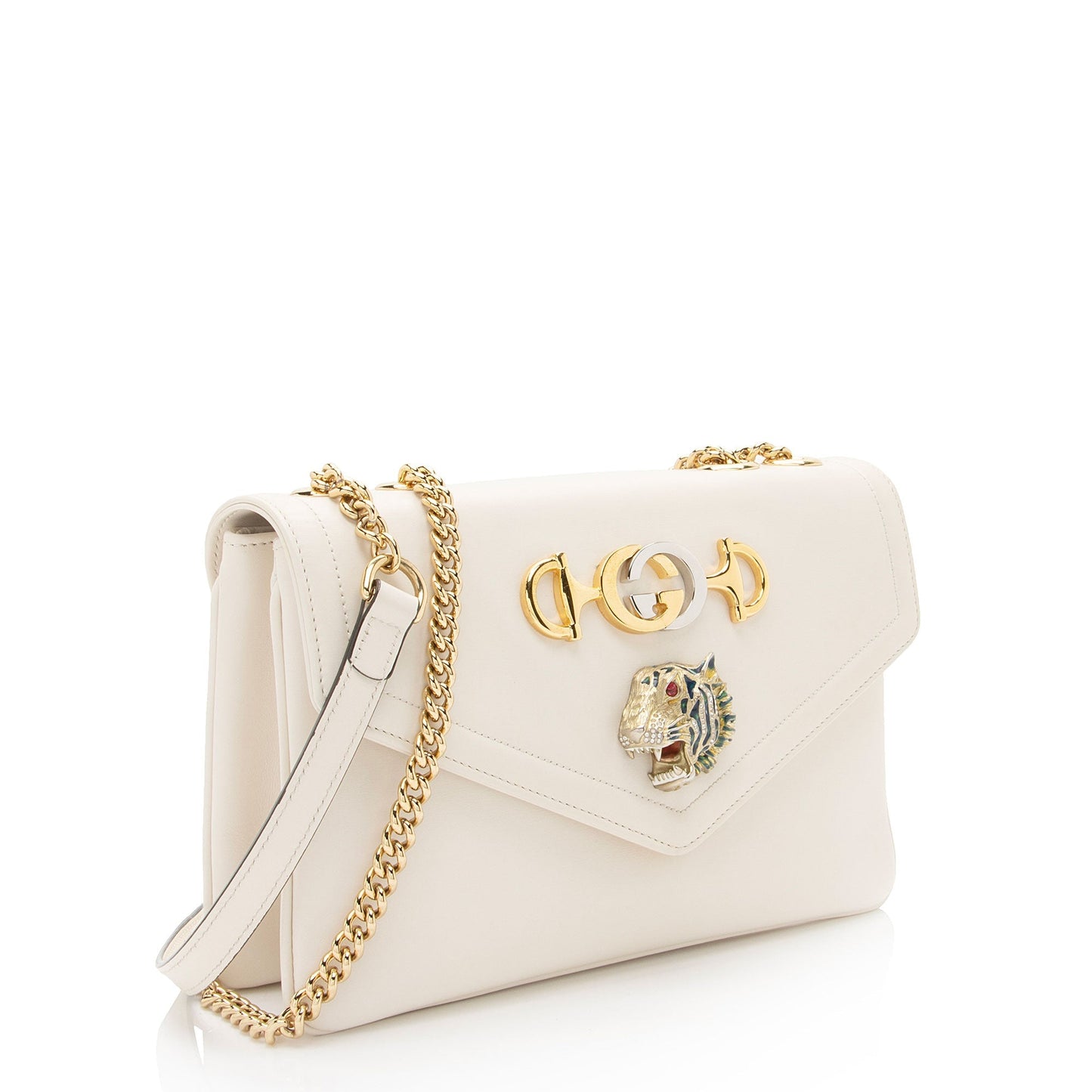 Gucci Calfskin Rajah Zumi Medium Shoulder Bag