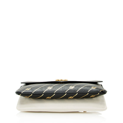 Gucci Calfskin Diagonal Stipe Thiara Double Shoulder Bag (SHF-21686)