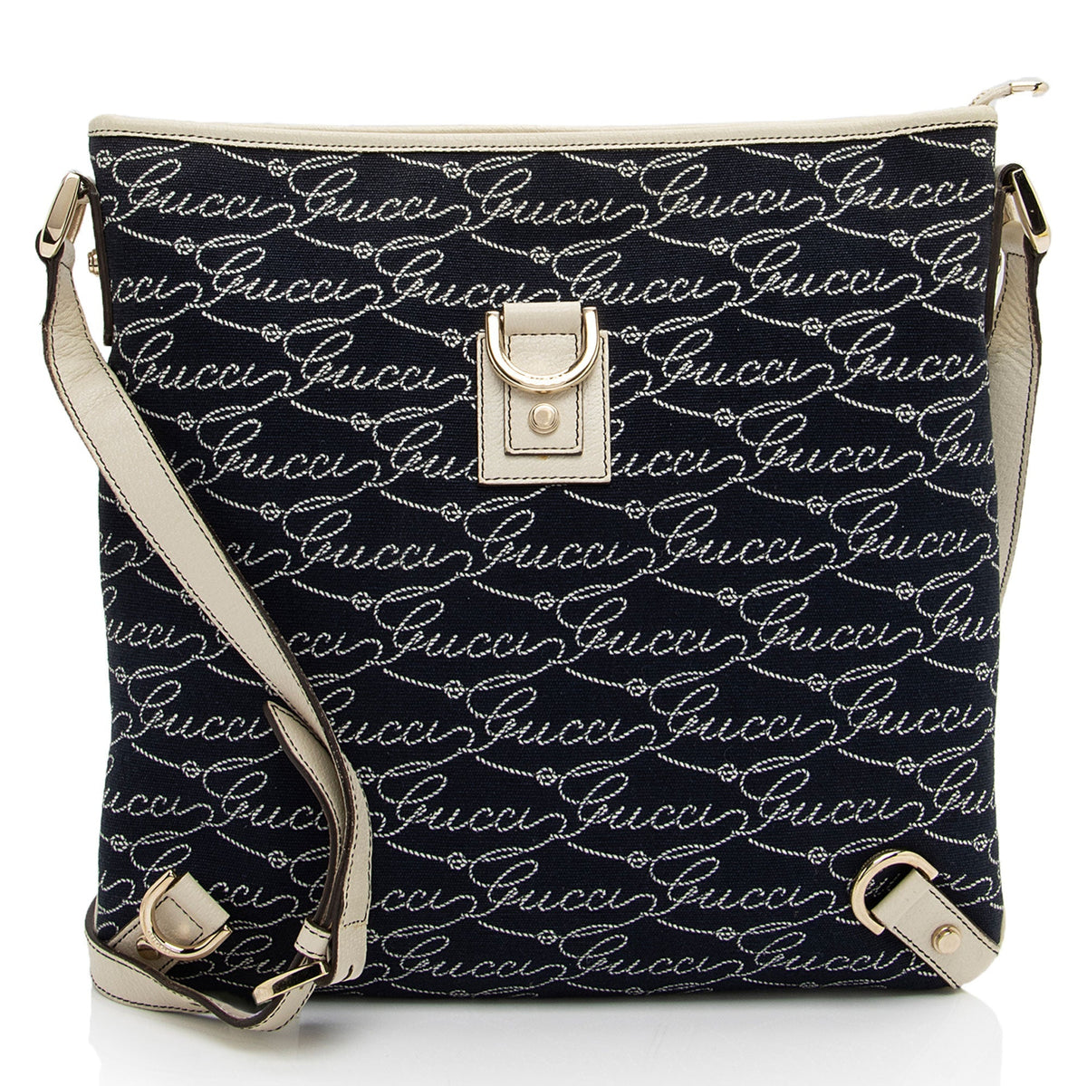 Gucci Canvas Lasso Script Abbey Messenger (SHF-coBFi9)