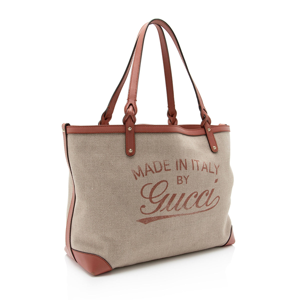 Gucci Canvas Leather Craft Tote (SHF-AuAMnM)