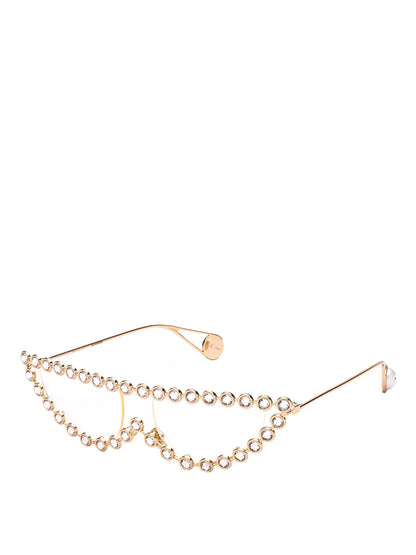 GUCCI Cat Eye Sunglasses With Crystals