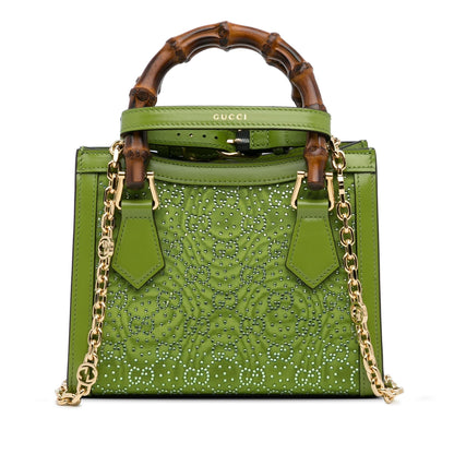 Gucci Crystal Embellished GG Canvas Mini Diana (SHG-wT7IXI)