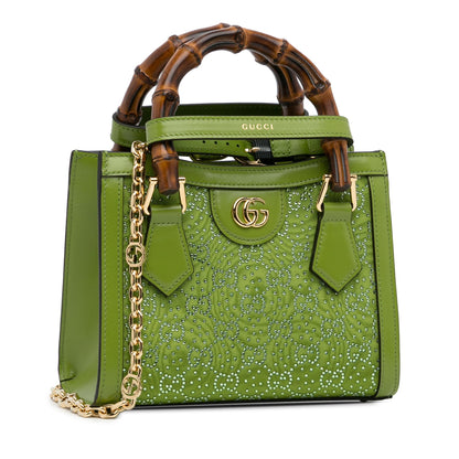 Gucci Crystal Embellished GG Canvas Mini Diana (SHG-wT7IXI)