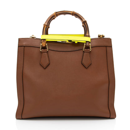 Gucci Cuir Leather Diana Medium Tote (SHF-VwOAIt)