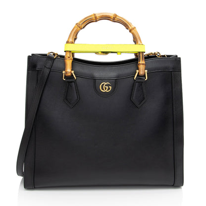 Gucci Cuir Leather Diana Medium Tote (SHF-1Bld5g)