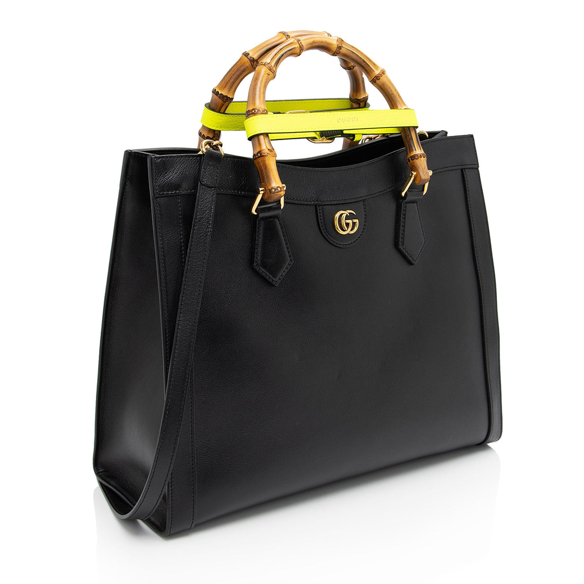 Gucci Cuir Leather Diana Medium Tote (SHF-1Bld5g)